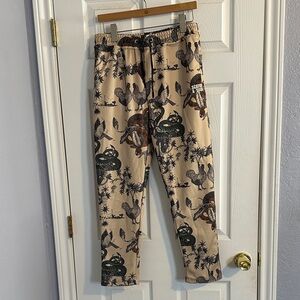 Scotch & Soda Beige Graphic Joggers